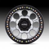 KMC KM237 Riot Beadlock Machined Satin Black Custom Truck Wheels 3